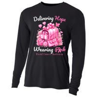 Postal Worker Breast Cancer Awareness October We Wear Cooling Performance Long Sleeve Crew