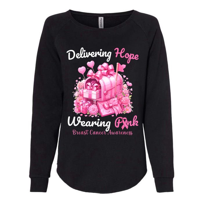 Postal Worker Breast Cancer Awareness October We Wear Womens California Wash Sweatshirt