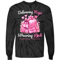 Postal Worker Breast Cancer Awareness October We Wear Tie-Dye Long Sleeve Shirt