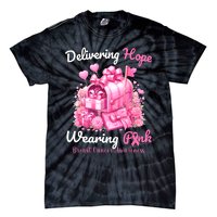 Postal Worker Breast Cancer Awareness October We Wear Tie-Dye T-Shirt