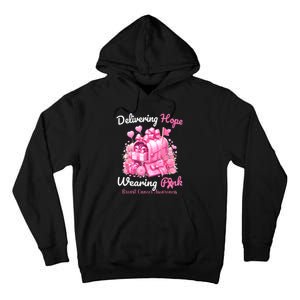 Postal Worker Breast Cancer Awareness October We Wear Tall Hoodie