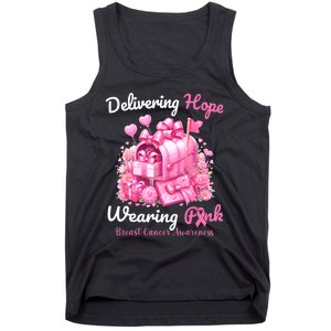 Postal Worker Breast Cancer Awareness October We Wear Tank Top