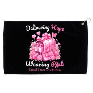 Postal Worker Breast Cancer Awareness October We Wear Grommeted Golf Towel