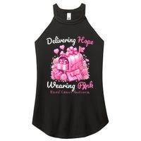 Postal Worker Breast Cancer Awareness October We Wear Women's Perfect Tri Rocker Tank