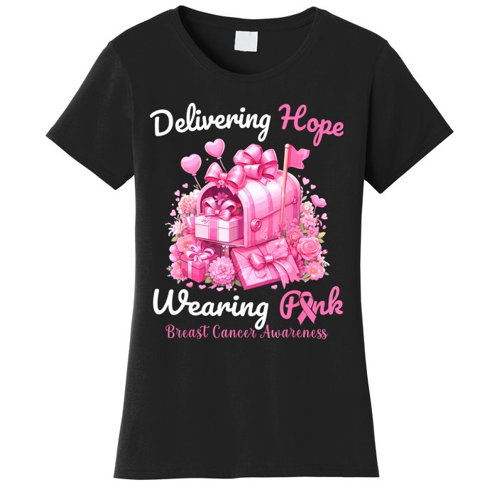 Postal Worker Breast Cancer Awareness October We Wear Women's T-Shirt