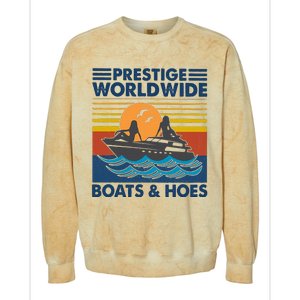 Prestige Worldwide Boats And Hoes Colorblast Crewneck Sweatshirt