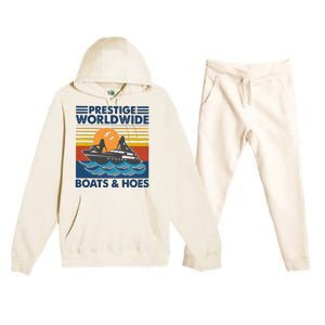 Prestige Worldwide Boats And Hoes Premium Hooded Sweatsuit Set