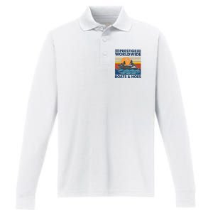 Prestige Worldwide Boats And Hoes Performance Long Sleeve Polo