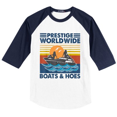 Prestige Worldwide Boats And Hoes Retro Vintage Baseball Sleeve Shirt