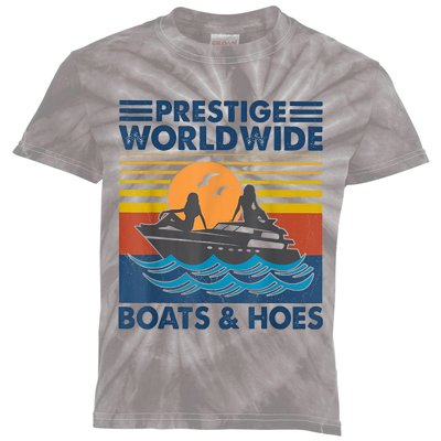 Prestige Worldwide Boats And Hoes Retro Vintage Kids Tie-Dye T-Shirt