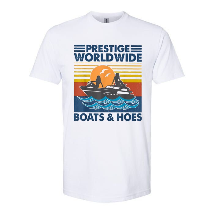 Prestige Worldwide Boats And Hoes Retro Vintage Softstyle CVC T-Shirt