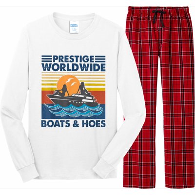 Prestige Worldwide Boats And Hoes Retro Vintage Long Sleeve Pajama Set