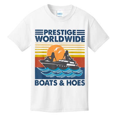 Prestige Worldwide Boats And Hoes Retro Vintage Kids T-Shirt