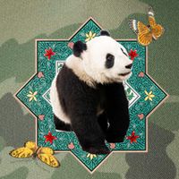 Panda With Butterflies Legacy Tie Dye Trucker Hat