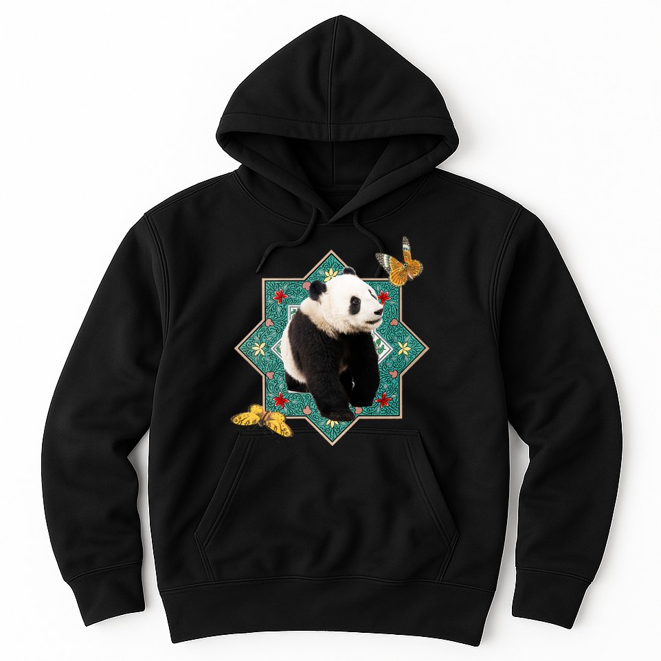 Panda With Butterflies Hoodie
