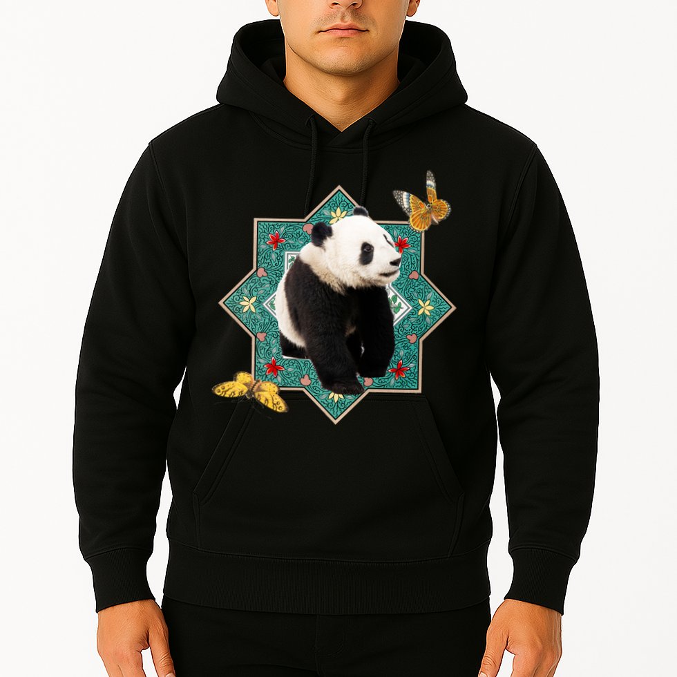 Panda With Butterflies Hoodie
