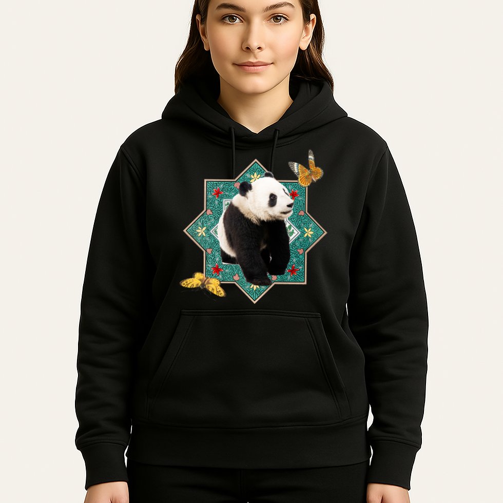 Panda With Butterflies Hoodie