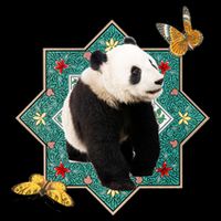 Panda With Butterflies Apron