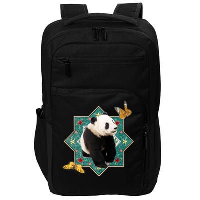 Panda With Butterflies Impact Tech Backpack