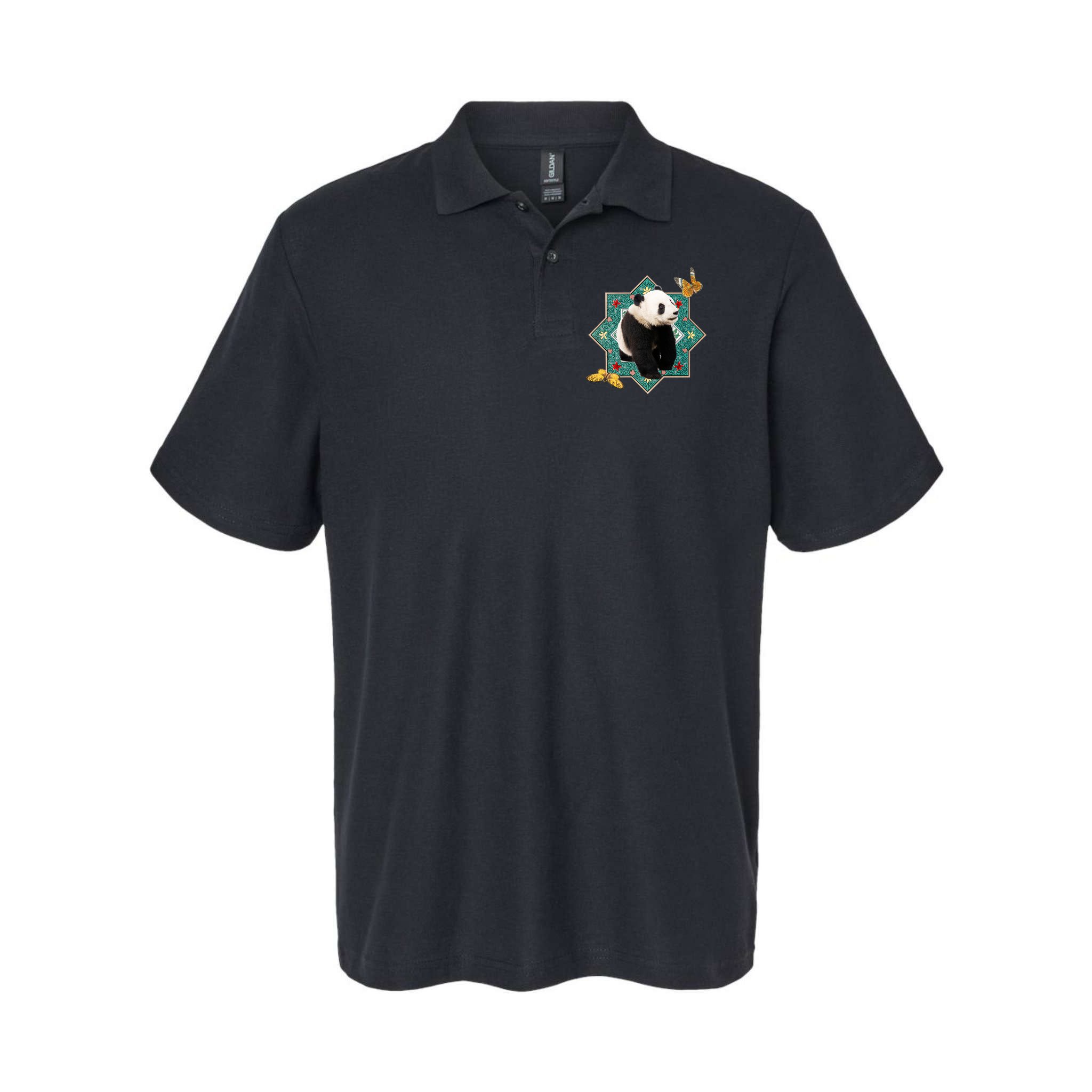 Panda With Butterflies Polo