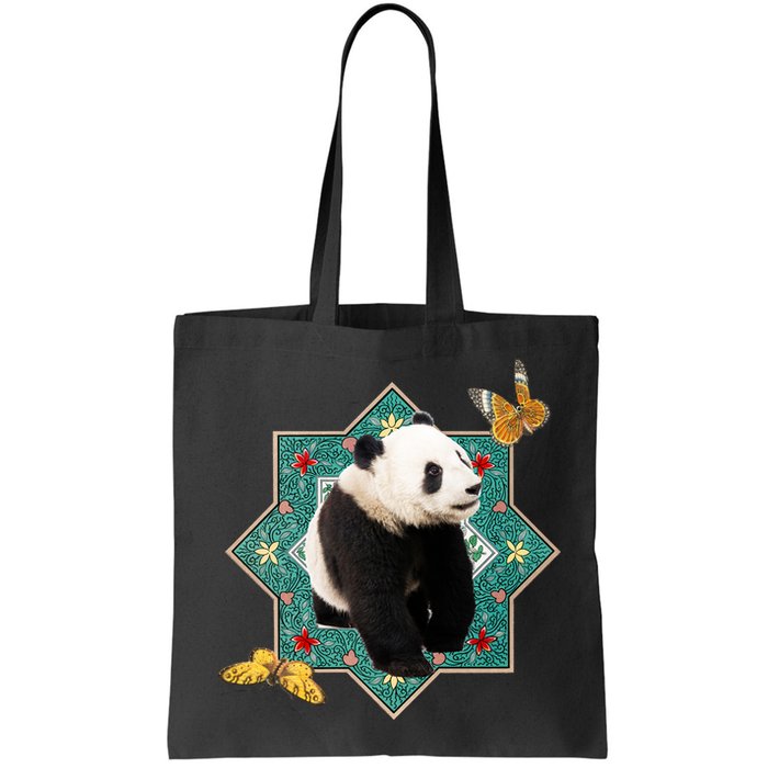 Panda With Butterflies Bag