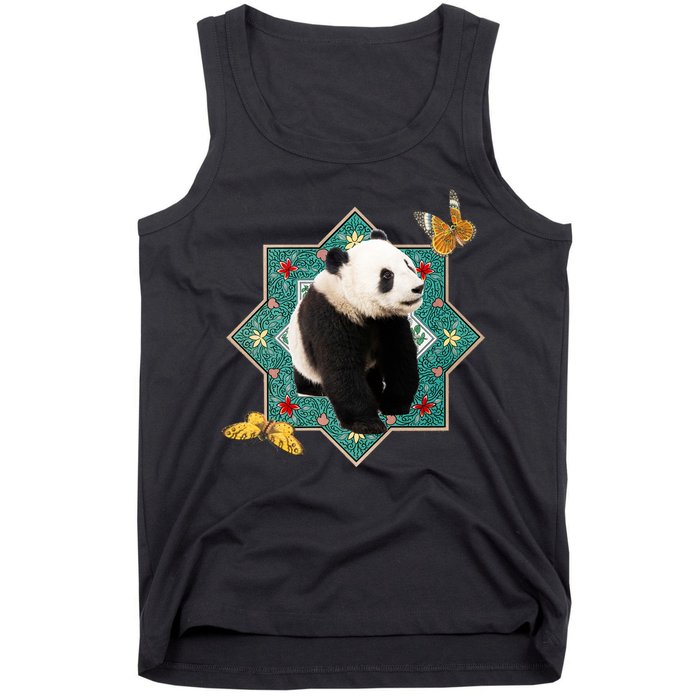 Panda With Butterflies Tank Top