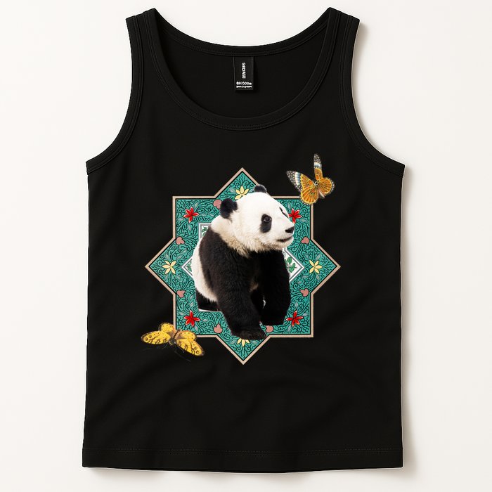 Panda With Butterflies Tank Top