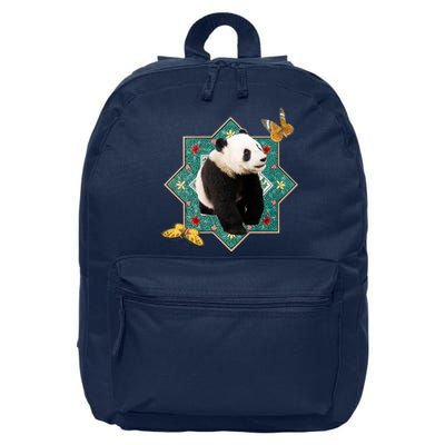 Panda With Butterflies 16 in Basic Backpack