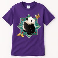Panda With Butterflies Tall T-Shirt