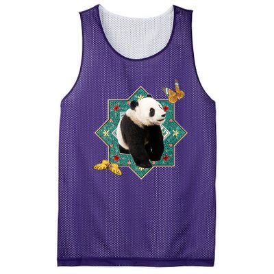 Panda With Butterflies Mesh Reversible Basketball Jersey Tank