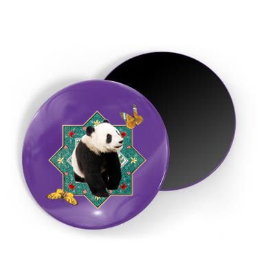 Panda With Butterflies Magnet