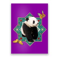Panda With Butterflies Poster
