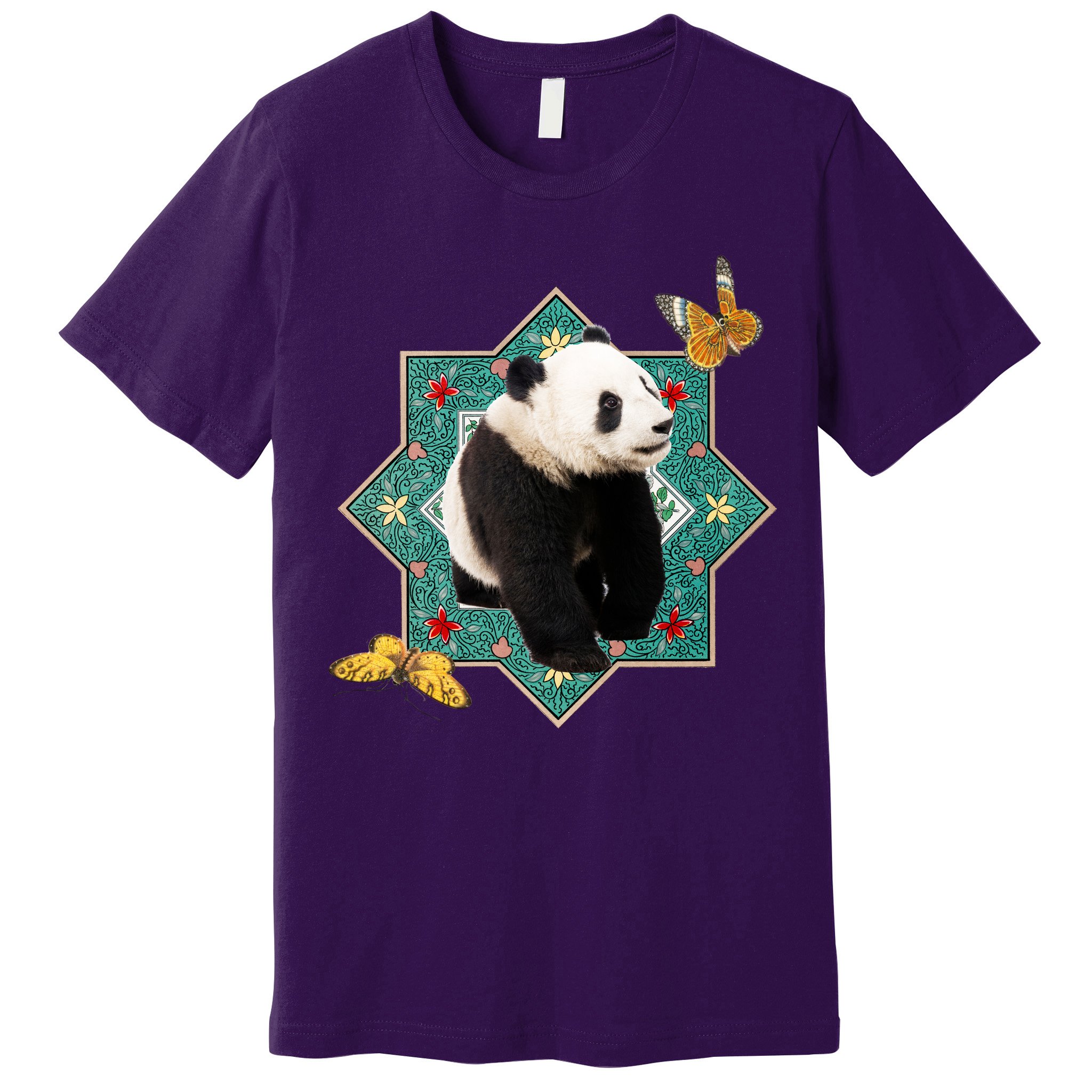 Panda With Butterflies Premium T-Shirt