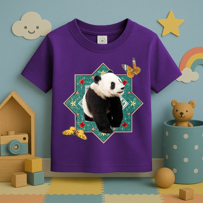 Panda With Butterflies Toddler T-Shirt