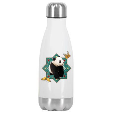 Panda With Butterflies Stainless Steel Insulated Water Bottle