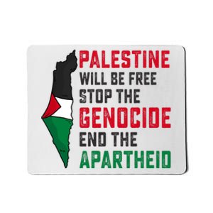 Palestine Will Be Free Stop The Genocide End The Apartheid Mousepad