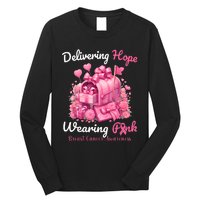 Postal Worker Breast Cancer Awareness Long Sleeve Shirt