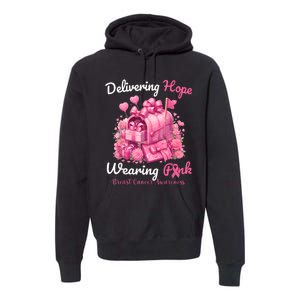 Postal Worker Breast Cancer Awareness Premium Hoodie