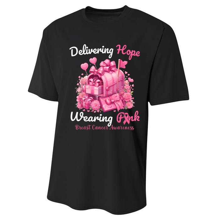 Postal Worker Breast Cancer Awareness Performance Sprint T-Shirt