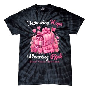 Postal Worker Breast Cancer Awareness Tie-Dye T-Shirt