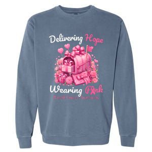 Postal Worker Breast Cancer Awareness Garment-Dyed Sweatshirt