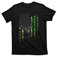 Patriotic Whitetail Buck Deer Hunting American Camouflage T-Shirt