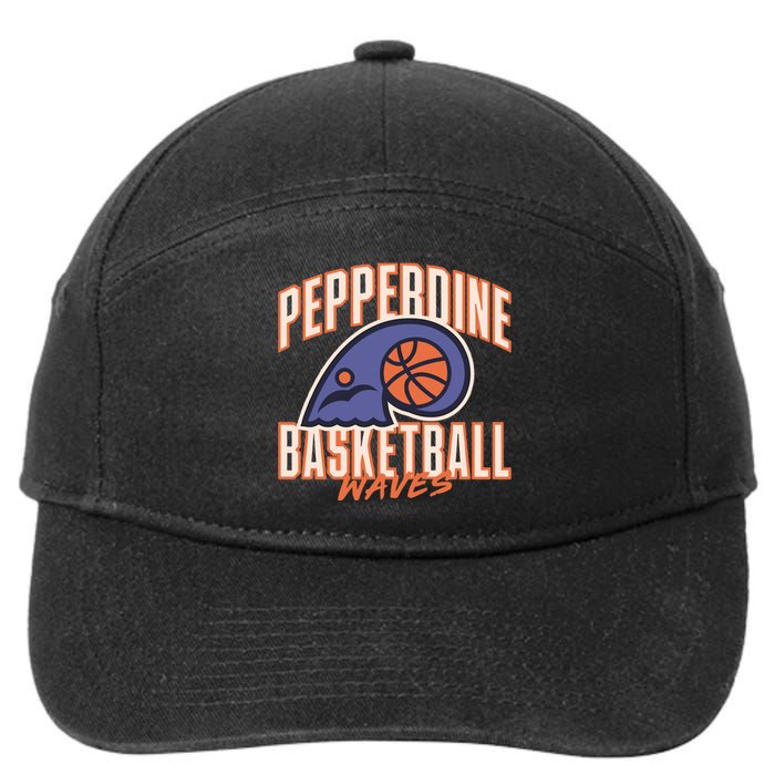 Pepperdine Waves Basketball 7-Panel Snapback Hat