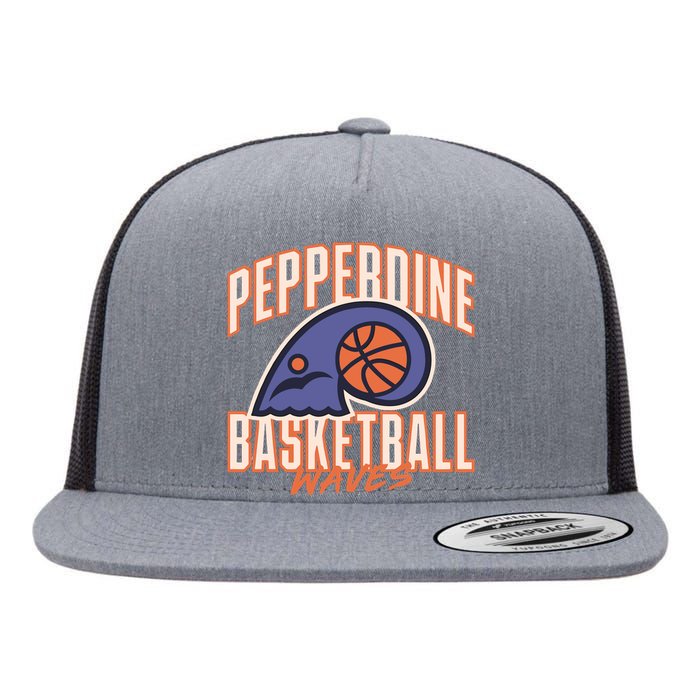 Pepperdine Waves Basketball Flat Bill Trucker Hat