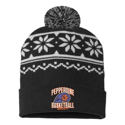 Pepperdine Waves Basketball USA-Made Snowflake Beanie