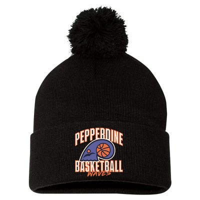 Pepperdine Waves Basketball Pom Pom 12in Knit Beanie