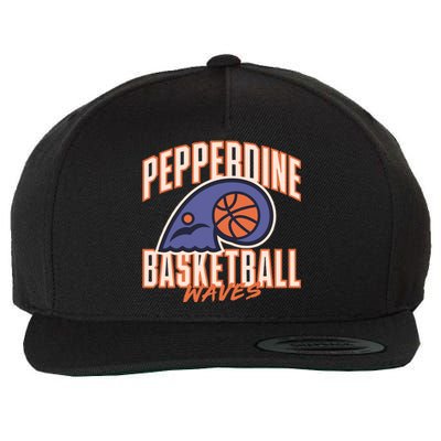 Pepperdine Waves Basketball Wool Snapback Cap