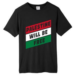 Palestine Will Be Free Fist Of Justice And Freedom Gift Tall Fusion ChromaSoft Performance T-Shirt