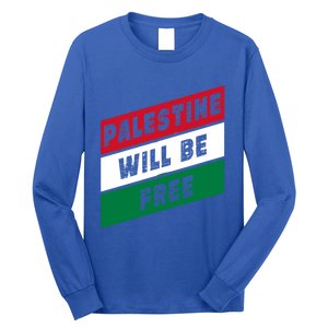 Palestine Will Be Free Fist Of Justice And Freedom Gift Long Sleeve Shirt