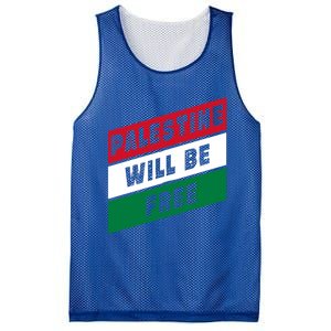 Palestine Will Be Free Fist Of Justice And Freedom Gift Mesh Reversible Basketball Jersey Tank